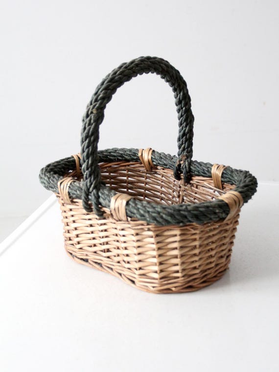 ヴィンテージの籐かご - Etsy 日本