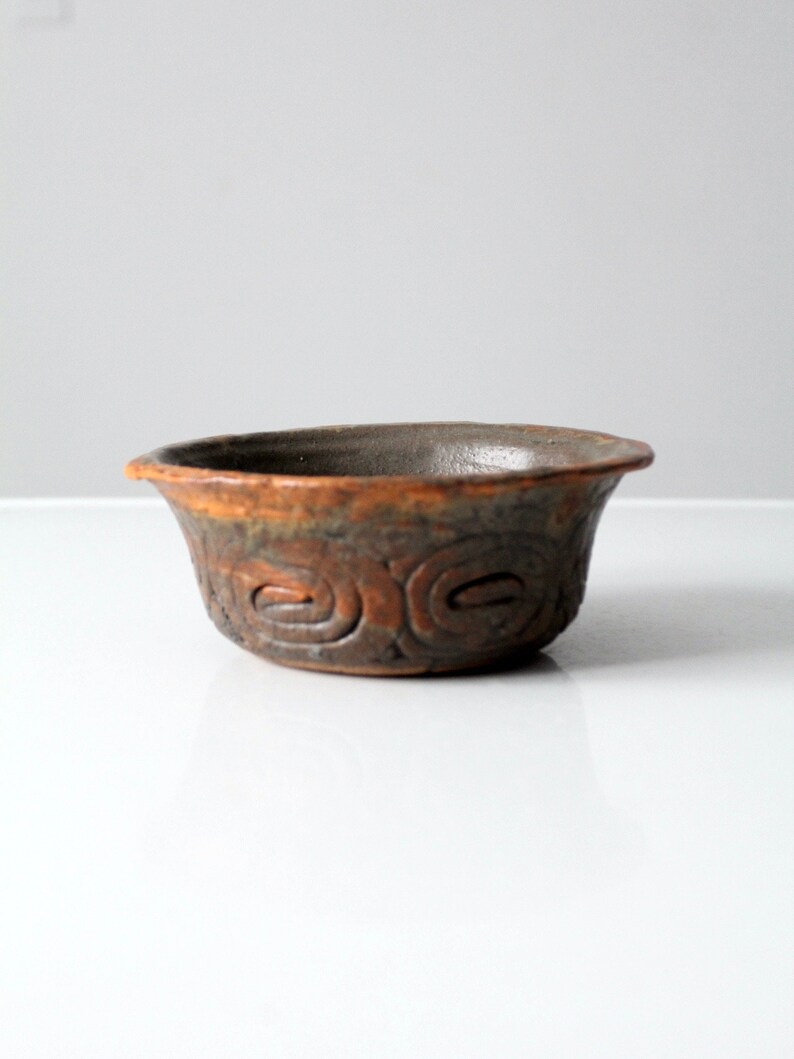 Vintage Earthworks Pottery Bowl Art Studio Pottery Bowl Etsy