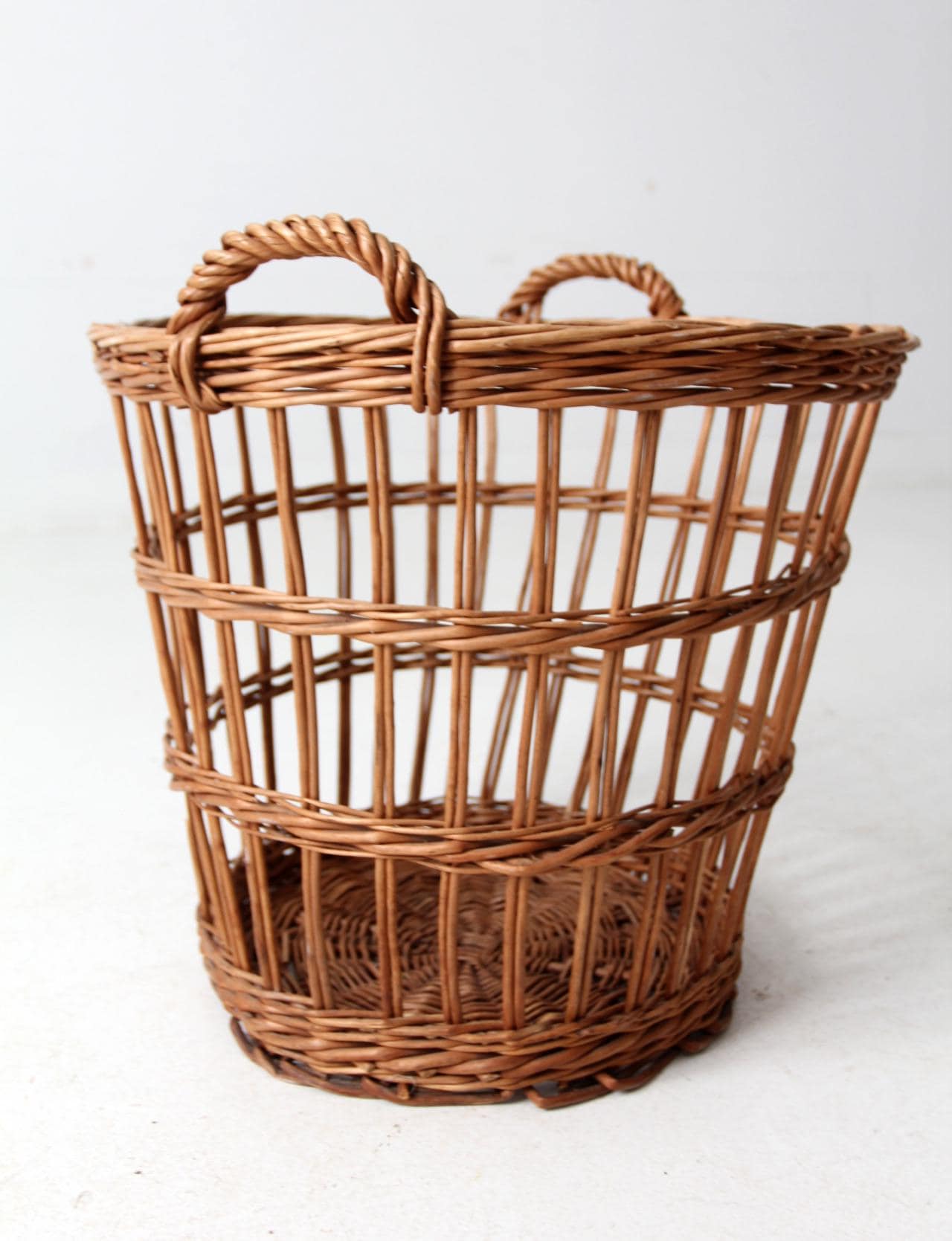 ヴィンテージの籐かご - Etsy 日本