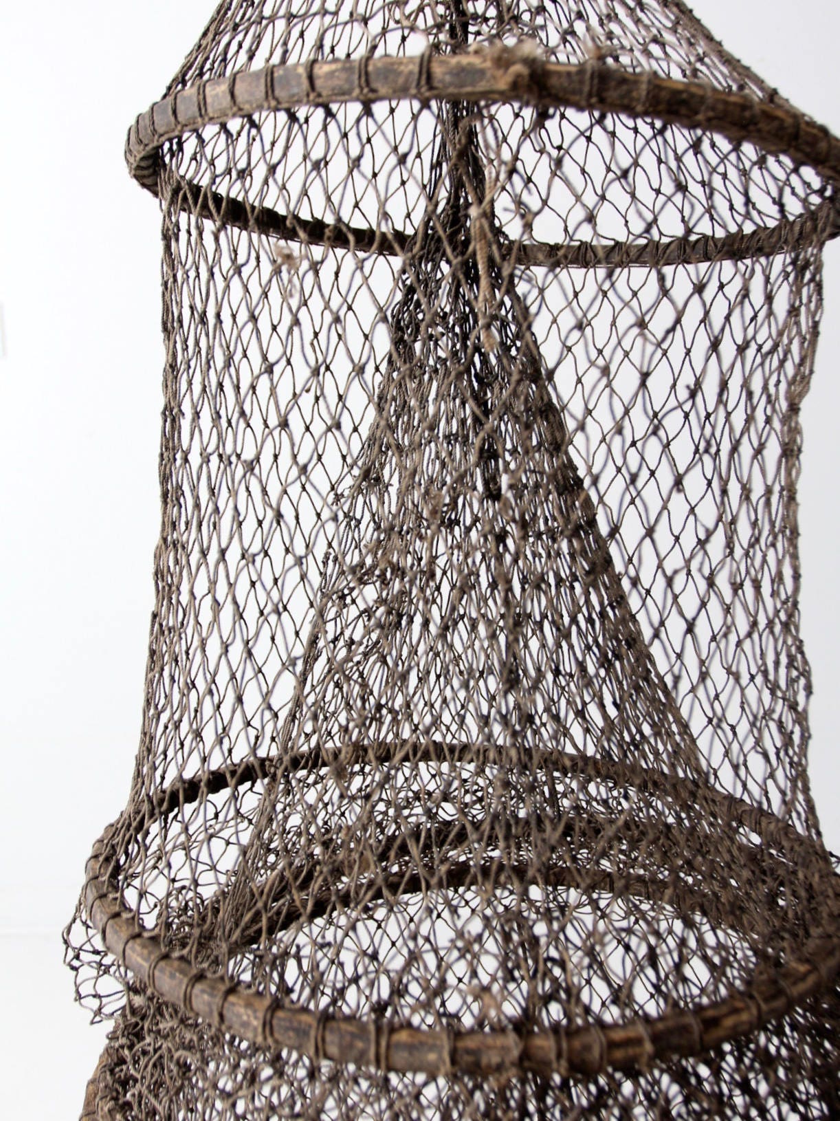Vintage Fyke Net, XL Fishing Net 