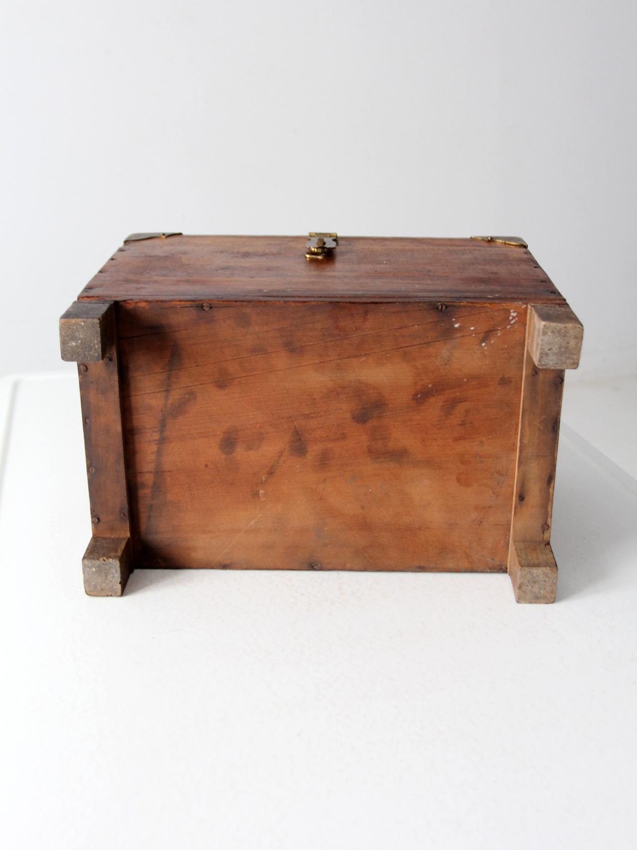 Antique Wooden Storage Box - Etsy