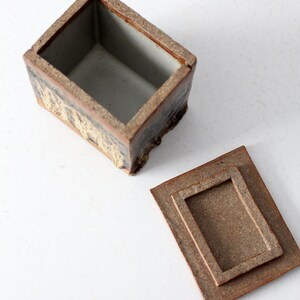 Studio Pottery Box Vintage Ceramic Square Jar With Lid - Etsy