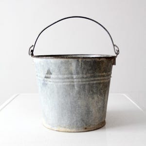 vintage galvanized tin bucket