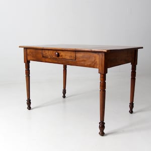 antique pine table with drawer
