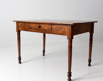 antique pine table with drawer