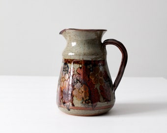 vintage studio pottery pitcher vase