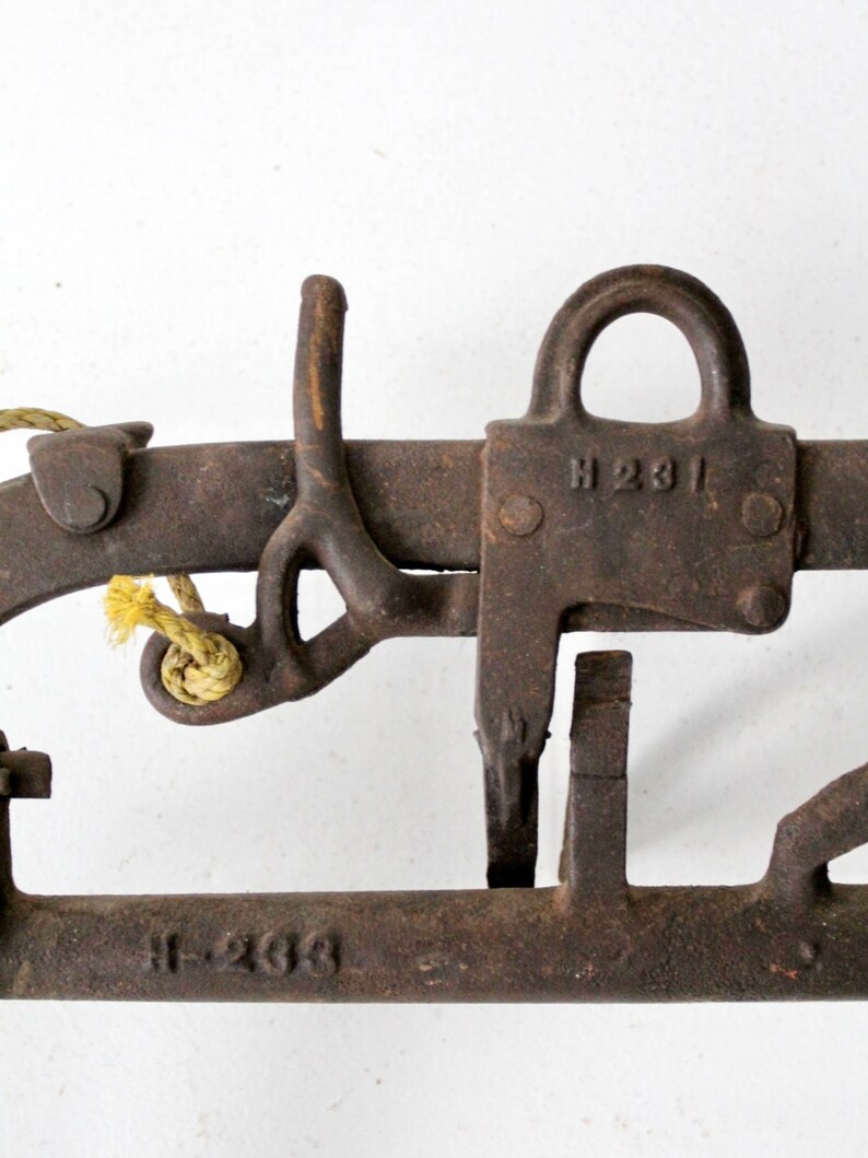 Antique Harpoon Hay Hook Cast Iron Bail Loader FE Meyers Etsy