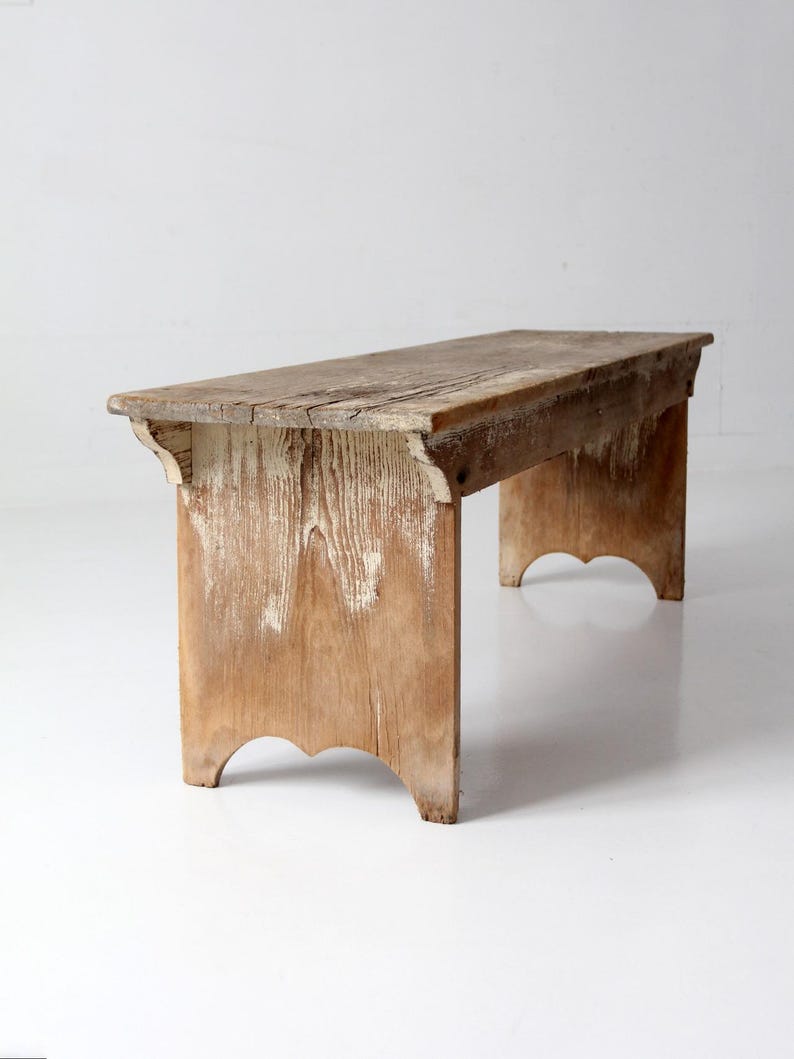 Antique Primitive Wood Farmhouse Bench - Etsy