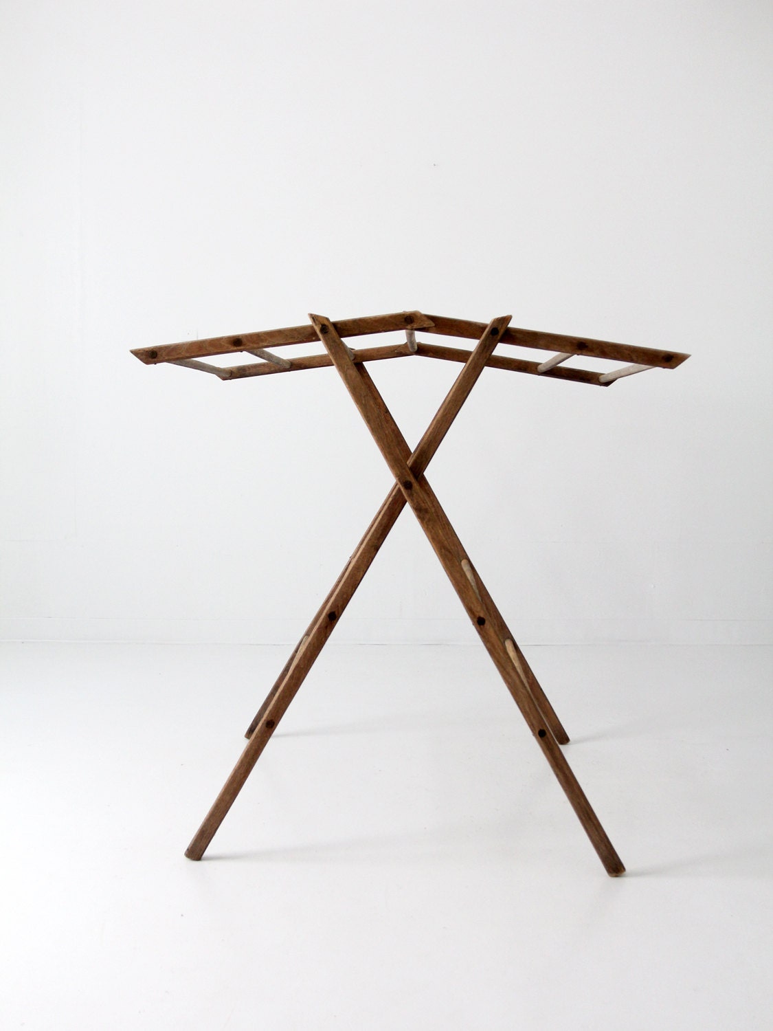 Antique Drying Rack Wood Laundry Stand Etsy