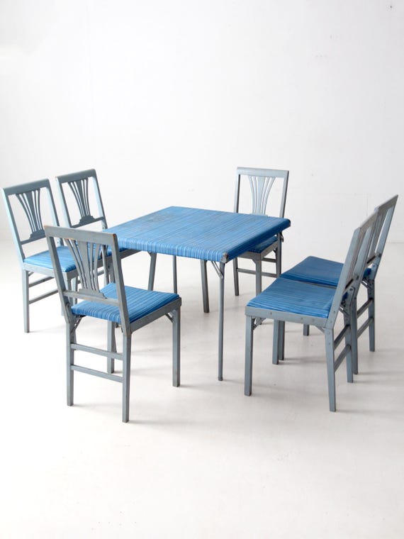 Vintage Leg-o-matic Folding Table and Chair Set - Etsy