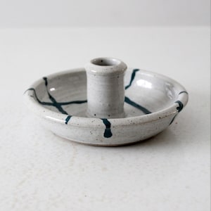 vintage studio pottery candlestick holder