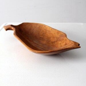 vintage hand-carved wood bowl
