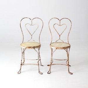 pair antique ice cream parlor chairs