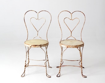 pair antique ice cream parlor chairs