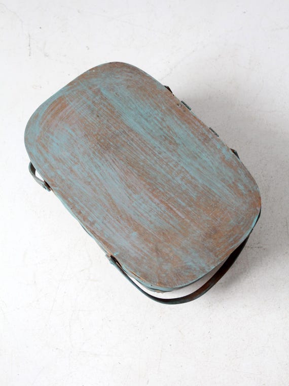 vintage splint weave picnic basket - image 4