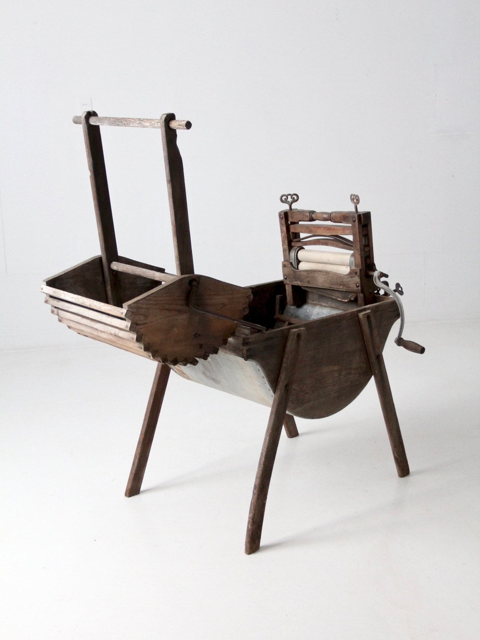 Antique Washing Machine Hand Crank Wringer and Tub Etsy Canada