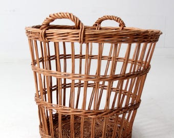 ヴィンテージの籐かご - Etsy 日本