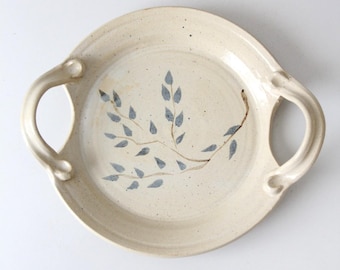 Plato de cerámica de estudio vintage / Kathy Slocum, 1984