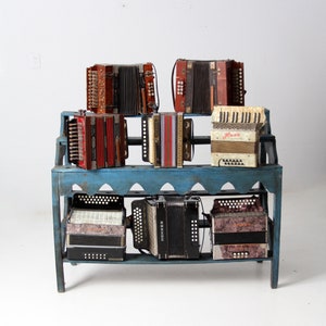 vintage accordion collection, 8 piece