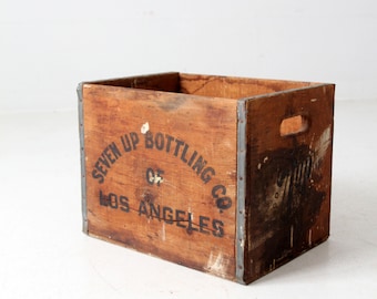 vintage USA70's 7up wood crate 木箱 Vintage 7UP Wood Crate - Etsy