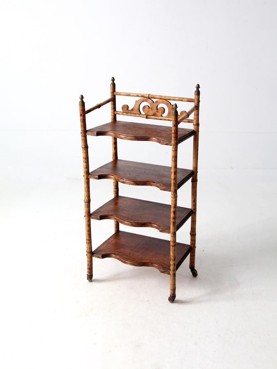 Antique Bamboo Etagere Shelf - Etsy