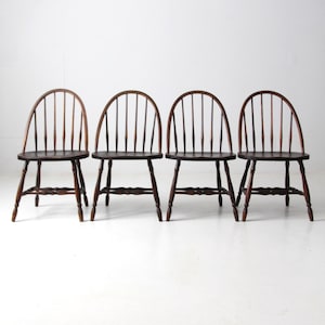 antique spindle back wooden dining chairs set of 4