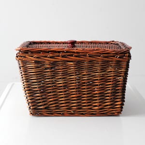 vintage wicker storage basket