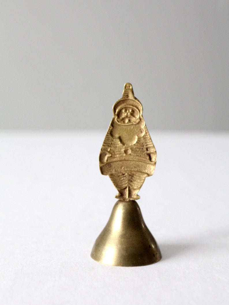 vintage brass Santa bell image 4