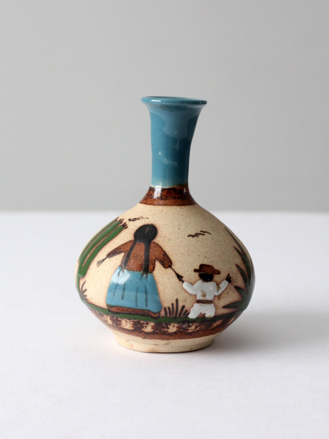 フラワーベース 花瓶 メキシコ ハンドペイント 日本 Etsy 2点