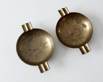 ヴィンテージ真鍮灰皿ペア - Etsy 日本