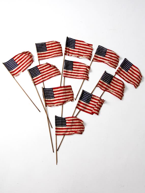 Vintage American 48 Star Parade Flags - Etsy