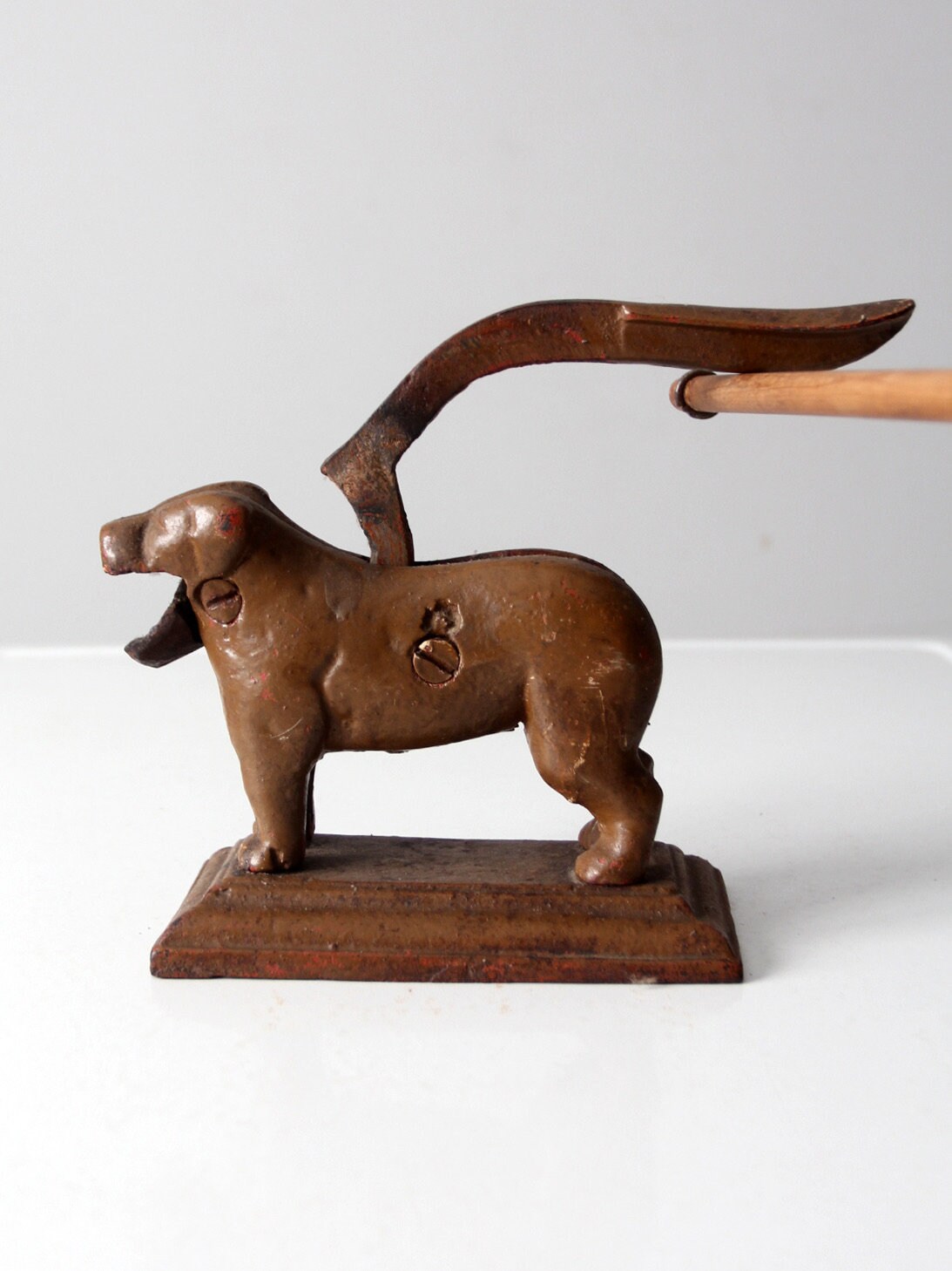 アンティークの塗装された鋳鉄製の犬用ナッツクラッカー - Etsy 日本