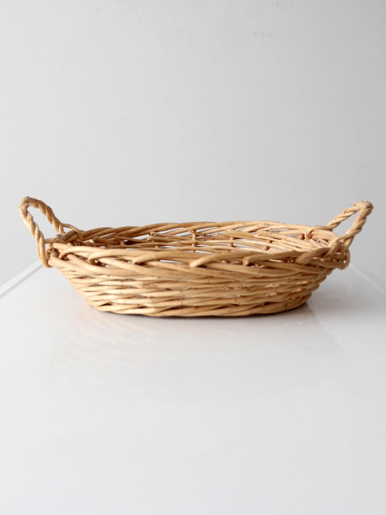 ヴィンテージ　藤かご ヴィンテージの籐かご - Etsy 日本