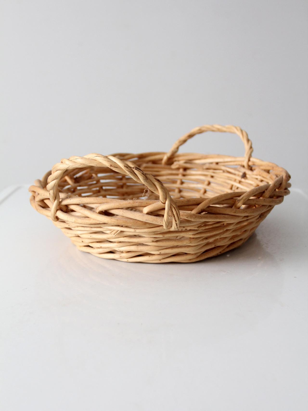 ヴィンテージの籐かご - Etsy 日本