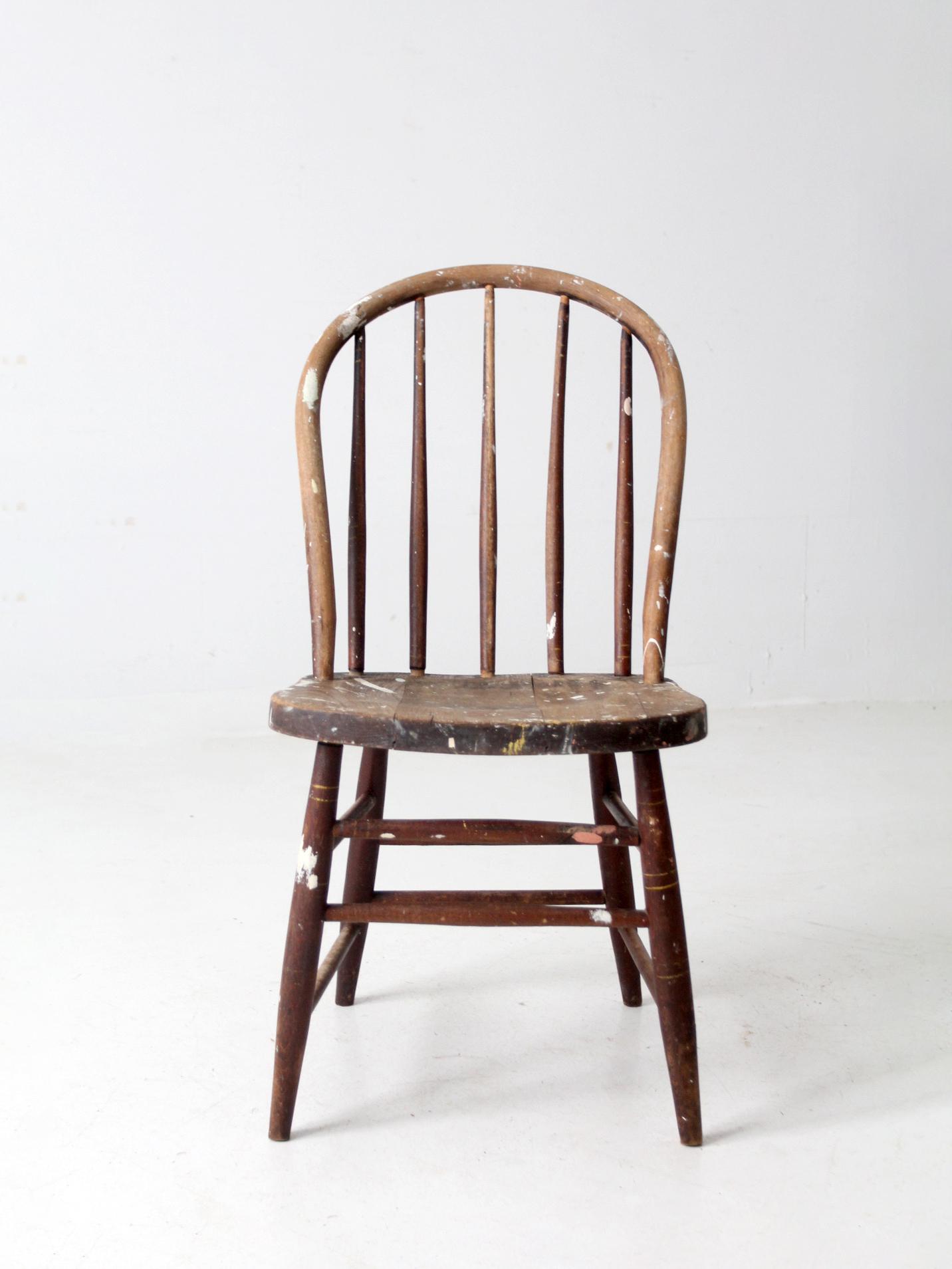 Antique Spindle Back Chair, Farmhouse Windsor Dining Chair - Etsy