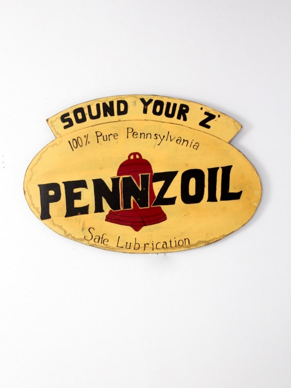 Vintage Pennzoil Sound Your Z Sign Etsy