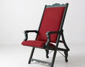 Victorian lawn chair, 1800s recliner chair, antique chair