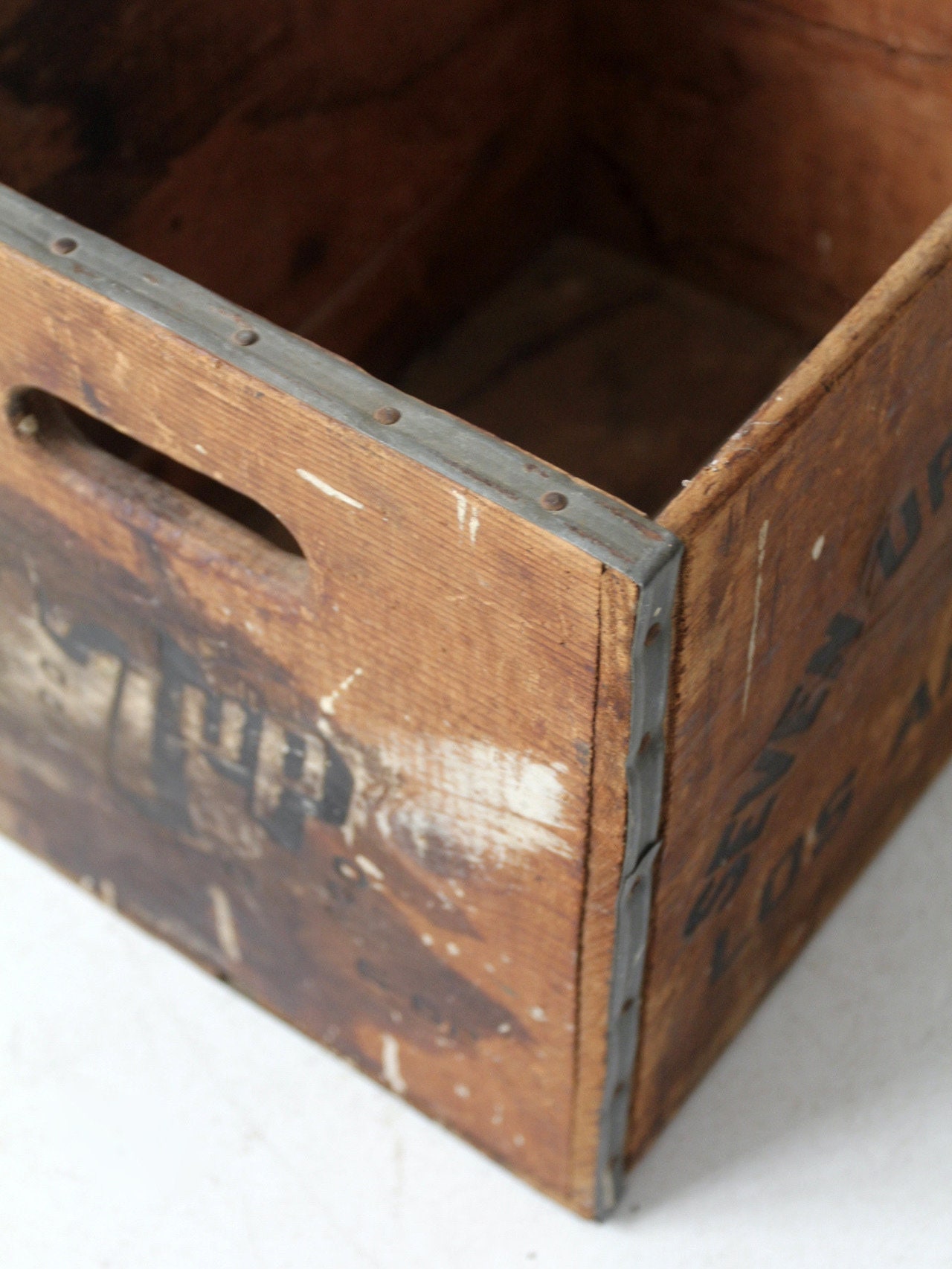 ヴィンテージ 7up 木箱　ボックス　SEVEN UP VINTAGE LIKE 7UP WOOD BOX / ウッドボックス / M , L /