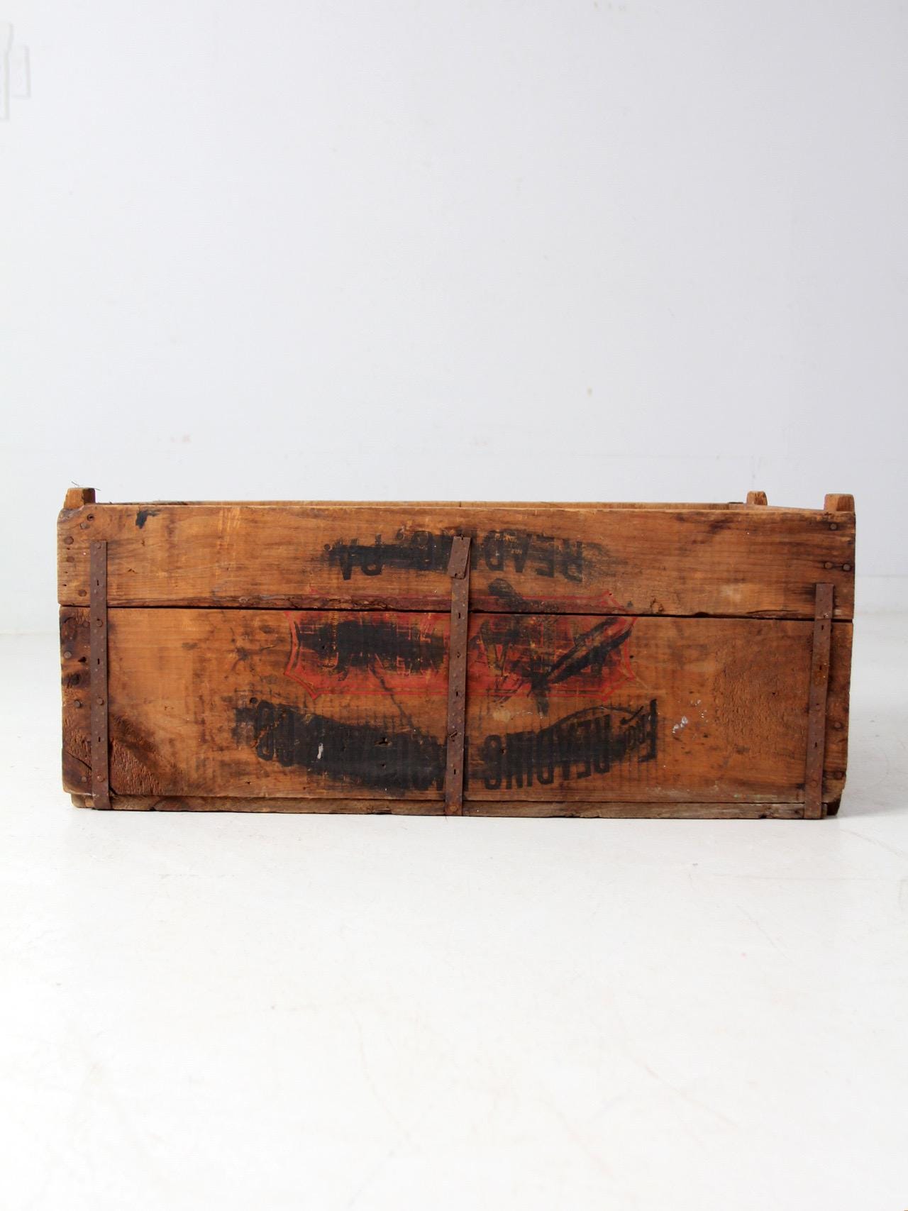 Antique Reading Hardware Co Wood Crate - Etsy