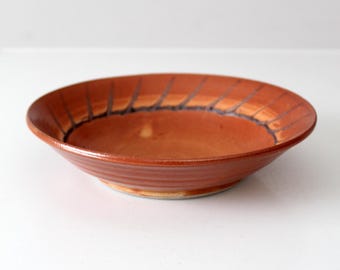 ヴィンテージ グレーズド スタジオ 陶器 ボウル - サイン入り - Etsy 日本