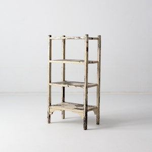 RESERVE vintage geschilderd houten plank, cottage stand boekenplank