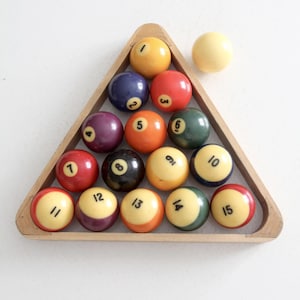 vintage billiard balls set