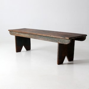 antique primitive wood bench