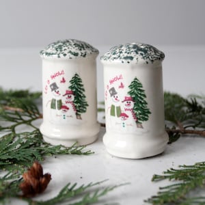 saleiro e pimenteiro vintage Let It Snow Christmas