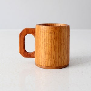 ヴィンテージの手作り木製マグカップ