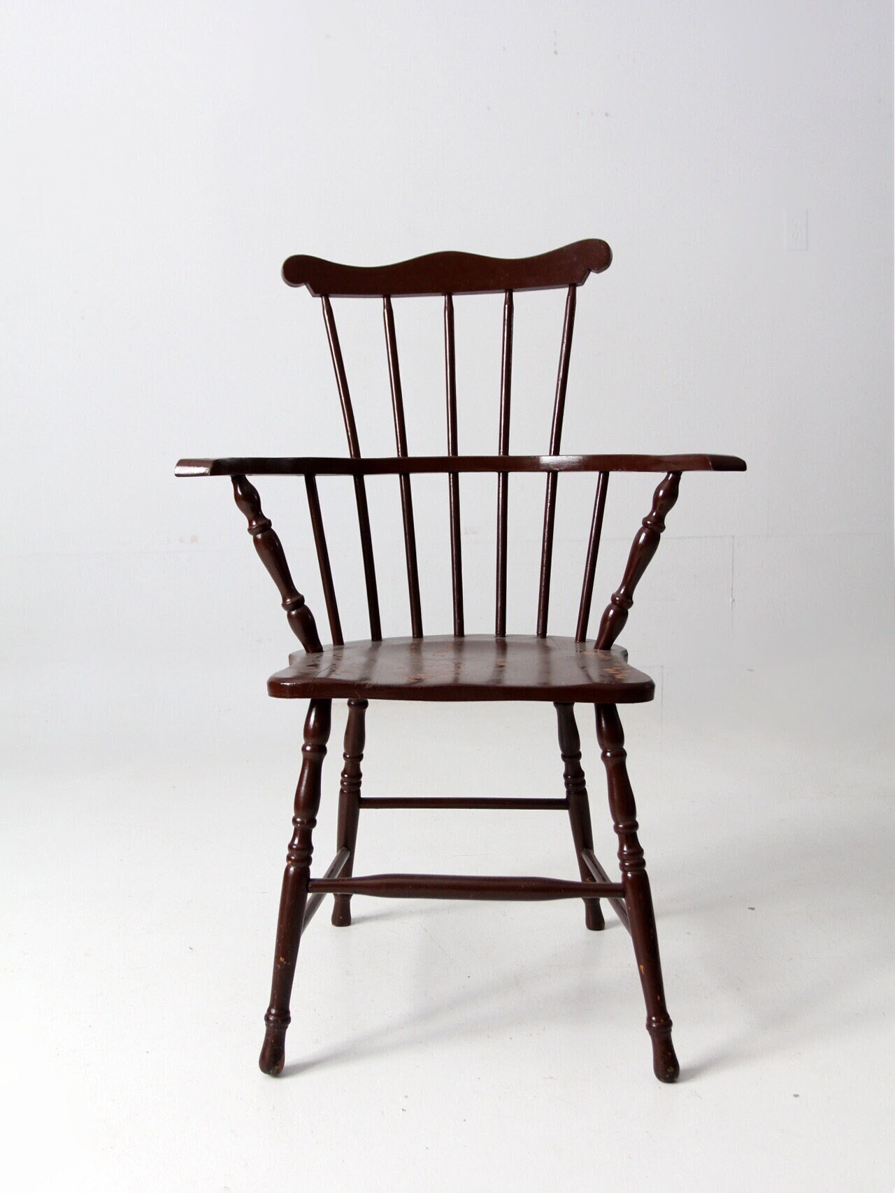 家具 Vintage Windsor chair Costway 2-Piece Set: Vintage Wooden Spindleback Windsor Side