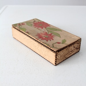 antique Victorian pyrography box