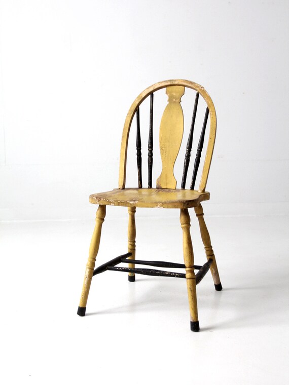 Antique Painted Windsor Splat Back Chair - Etsy