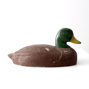 vintage cork wood mallard duck decoy