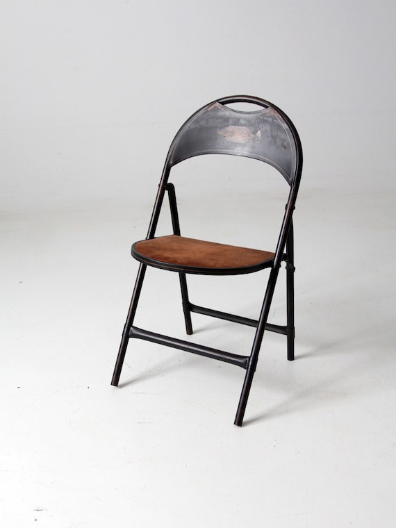 椅子 vintage folding chair Vintage Metal Folding Chair - Etsy